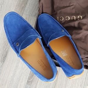 royal blue gucci loafers